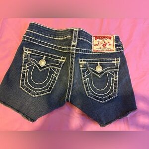 True Religion Blue Denim with White Stitching